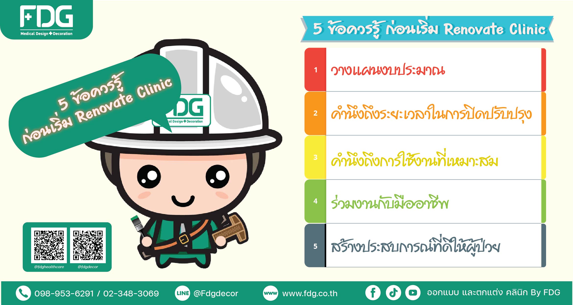 20 – 5 ข้อควรรู้ ก่อนเริ่ม Renovate Clinic (R.1-10.01.25) 5 ข้อควรรู้ ก่อนเริ่ม Renovate Clinic
